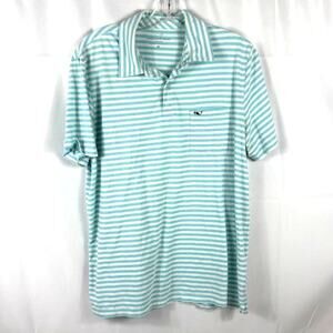 Vineyard Vines M Pocket Polo 100% Cotton Striped